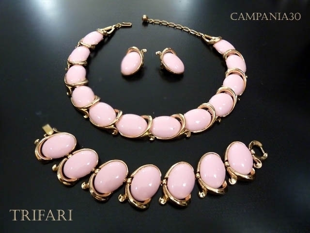 PS151 - PARURE TRIFARI ROSA ANNI '50 - LE COLLEZIONI  DI CAMPANIA30