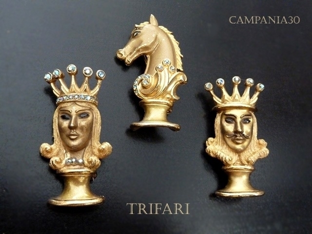 SB1002 - SET TRIFARI "CHESS MEN" ALFRED PHILIPPE 1945 - LE COLLEZIONI  DI CAMPANIA30