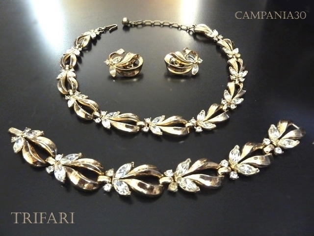 PS205 - PARURE STRASS TRIFARI ALFRED PHILIPPE ANNI '50 - LE COLLEZIONI  DI CAMPANIA30