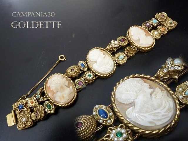 BB311 - BRACCIALE GOLDETTE 3 CAMMEI - LE COLLEZIONI  DI CAMPANIA30