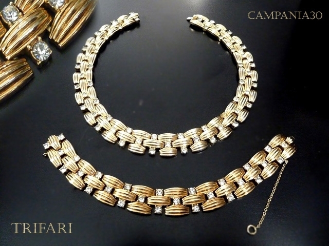 PS211 - SET BRACCIALE CON COLLIER TRIFARI ANNI '50 - LE COLLEZIONI  DI CAMPANIA30