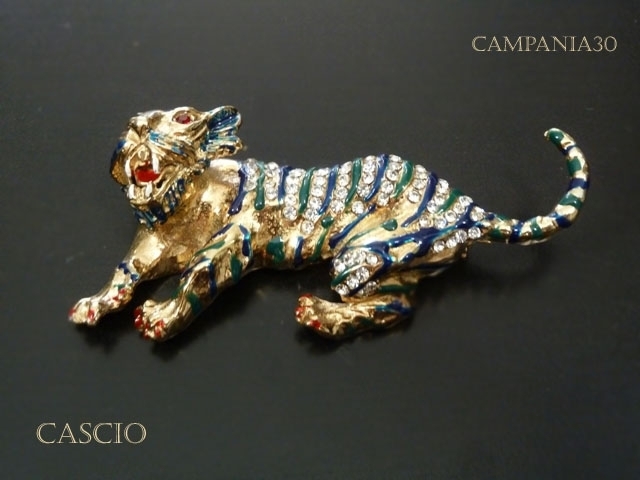 SB1302 - SPILLA TIGRE "CASCIO BIJOUX" ANNI '80 - LE COLLEZIONI  DI CAMPANIA30