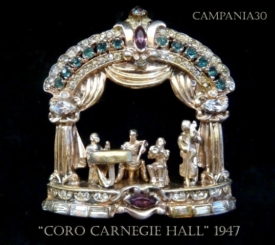 SB1406 - RARISSIMA SPILLA CORO "CARNEGIE HALL" ADOLPH KATZ 1947 - LE COLLEZIONI  DI CAMPANIA30