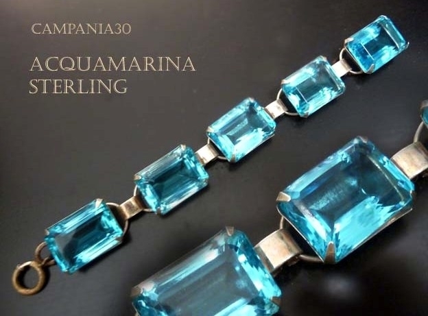 BB352 - BRACCIALE ACQUAMARINA STERLING ANNI '40 - LE COLLEZIONI  DI CAMPANIA30