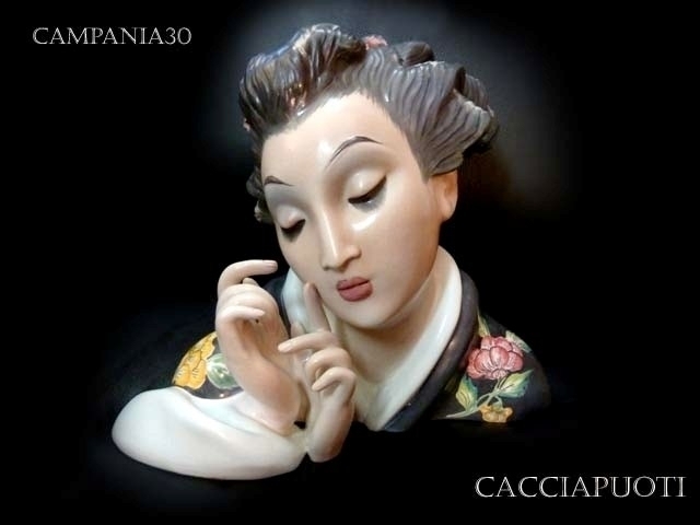 CRE56 - BUSTO GHEISHA IN CERAMICA "CACCIAPUOTI" ELCOD ANNI '40 - LE COLLEZIONI  DI CAMPANIA30