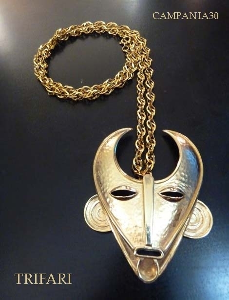 CN743 -RARO PENDENTE ETNICO "TRIFARI" ANNI '60 - LE COLLEZIONI  DI CAMPANIA30