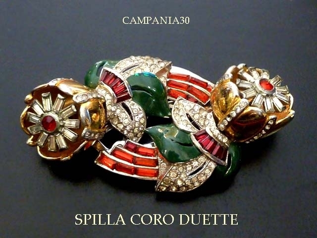 SB1843 - SPILLA DUETTE "QUIVERING CAMELLIA" CORO ANNI '40 - LE COLLEZIONI  DI CAMPANIA30